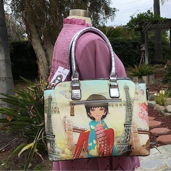 LOVEĀ USAāHANDBAGāSILVER/GOLDāSHOULDERāBAGāTOTE - Picture 15 of 16